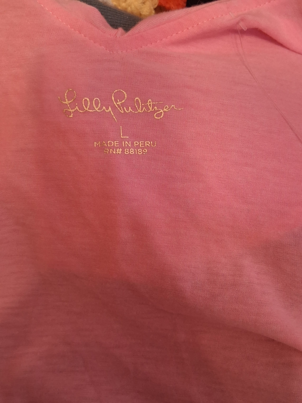 Lilly Pulitzer Pink Ruffle V-Neck Shell - Picture 6 of 11